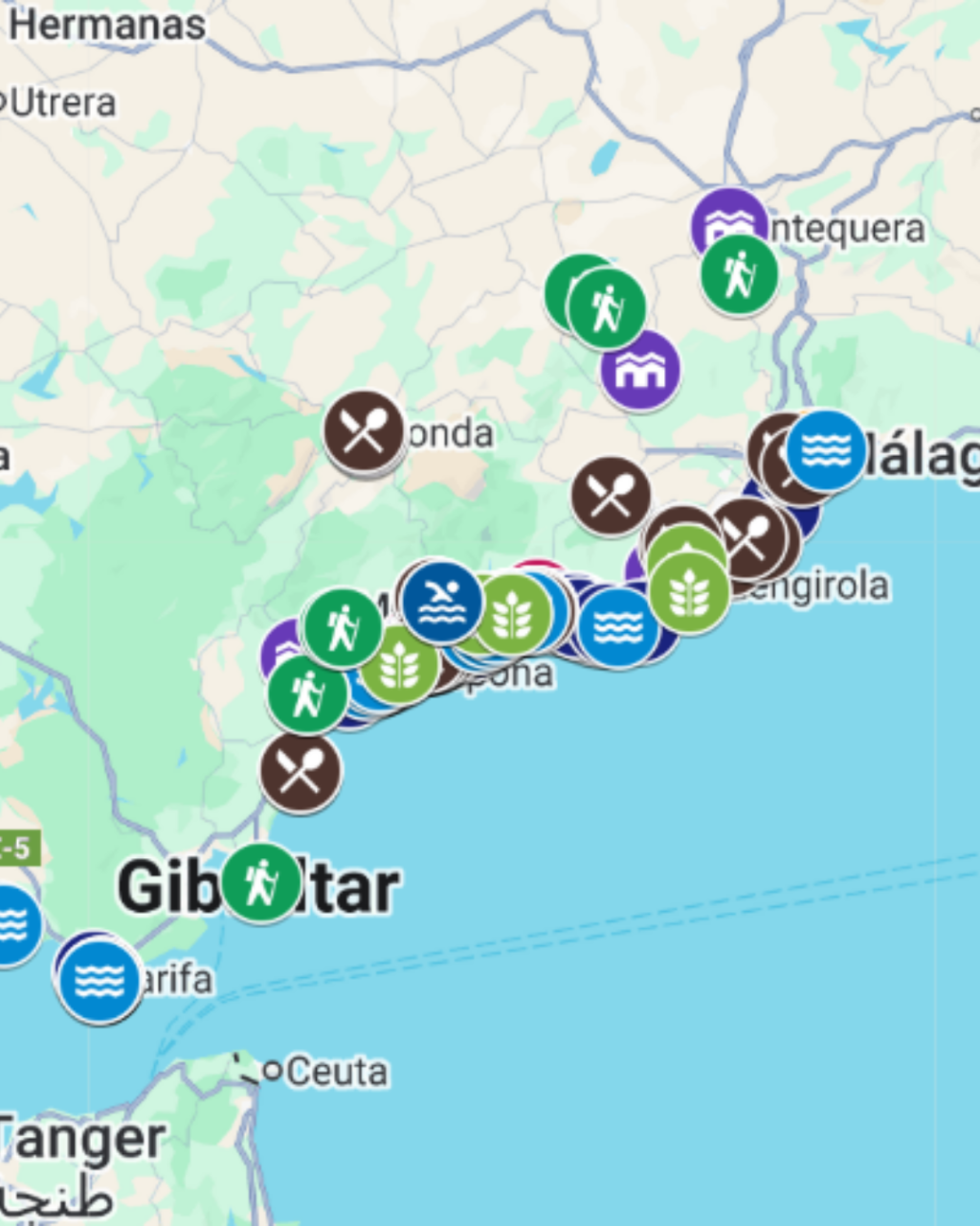 Highlight kaart: De leukste plekken in Andalusië